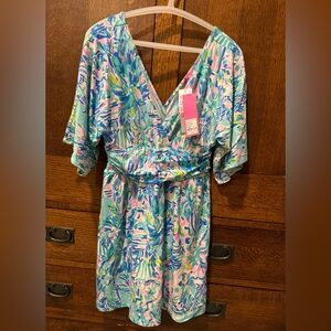 NWT Lilly Pulitzer Parigi Skort Romper Blue Ibiza Cabana Cocktail